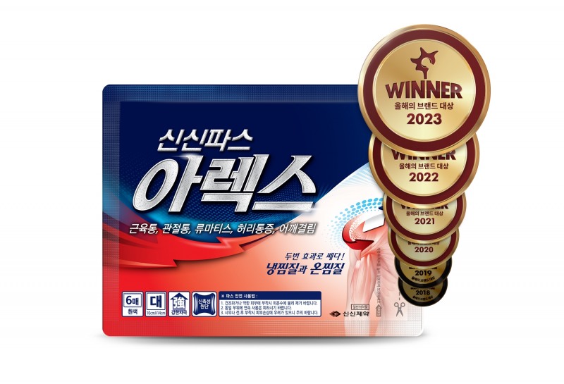 [생활경제 이슈] 신신파스 아렉스, 2023 올해의 브랜드 대상 6년 연속 수상 外