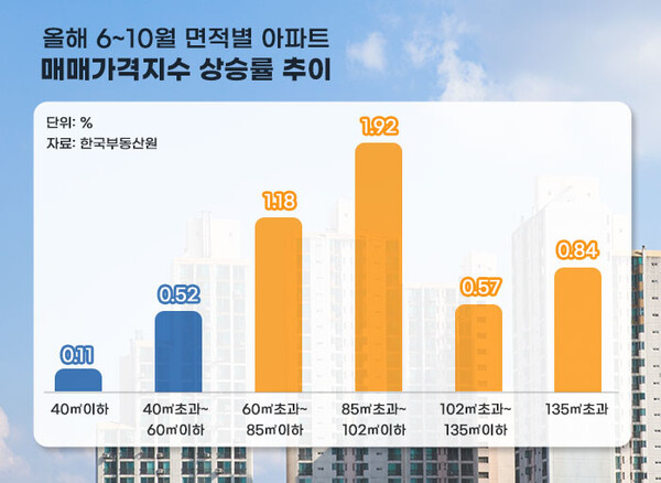 ‘중대형’, 하반기 아파트값 상승세 주도…연내 분양도 관심 ‘UP’