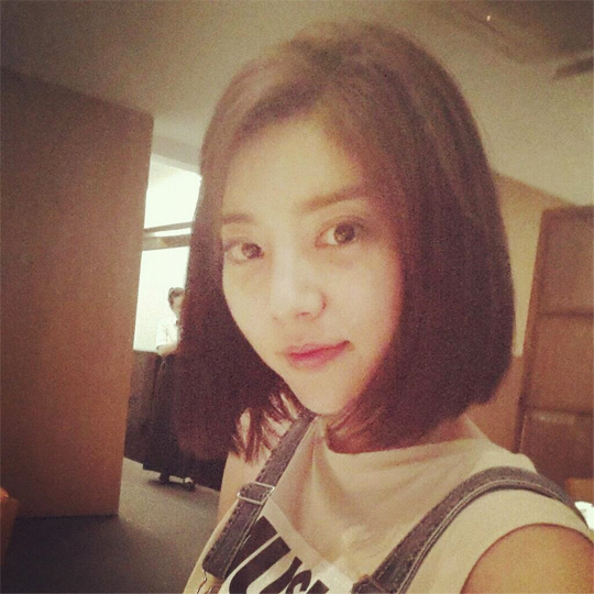 ▲손담비단발머리