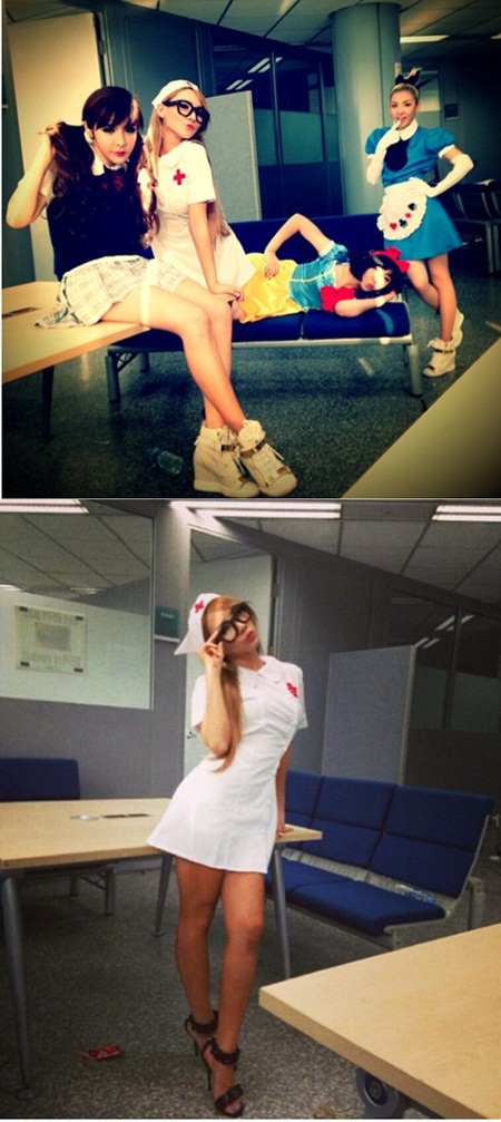▲투애니원코스프레(사진=씨엘인스타그램)