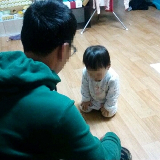 ▲군기잡힌아기
