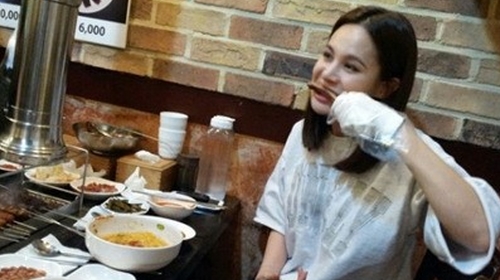 ▲아이비먹방(사진=아이비블로그)