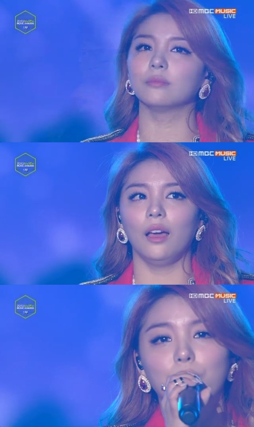▲에일리눈물(사진=MBC뮤직'2013멜론뮤직어워드'생중계캡처)