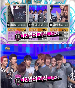 ▲음악중심엑소(사진=MBC방송캡쳐)
