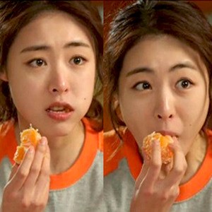 ▲이연희귤먹방