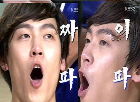 ▲강호동존박딱밤(사진=KBS2TV'우리동네예체능'방송캡처)