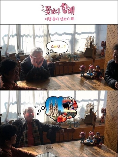 ▲이순재꽃받침애교(사진=tvN'꽃보다할배'홈페이지