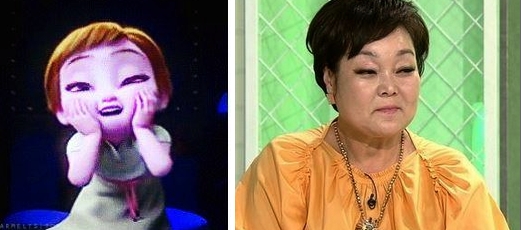 ▲겨울왕국안나이혜정(사진=인터넷게시판)