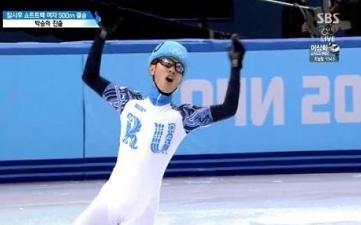 ▲안현수5000m계주역전(사진=SBS방송화면캡처)