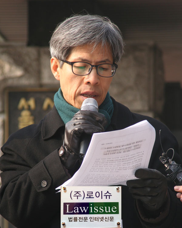 ▲민변민주주의수호를위한비상특별위원회공안대응팀장을맡고있는권영국변호사