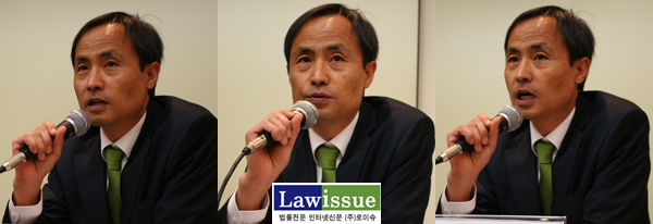 ▲민변비상특위정당해산대응팀장을맡고있는이재화변호사가25일박근혜정권의1년을평가하고있다.