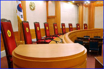 ▲헌법재판소대심판정