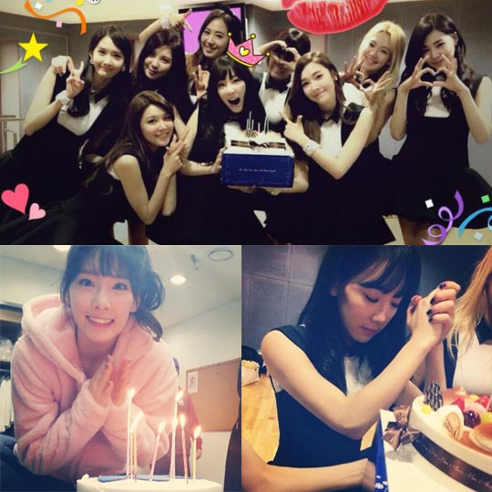 ▲태연생일파티인증샷(사진=서현트위터/서현인스타그램/수영인스타그램)