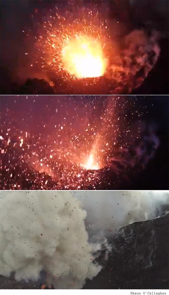 ▲화산근접촬영영상(사진=이터넷게시판)