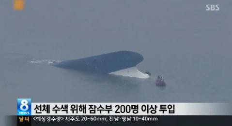 ▲세월호급선회항해(출처=SBS)