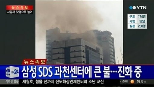 ▲삼성SDS과천센터(사진=YTN방송화면캡처)