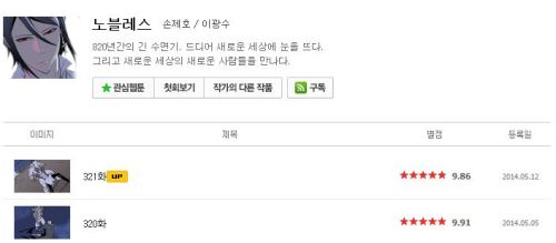 ▲웹툰노블레스(사진캡쳐=네이버웹툰)
