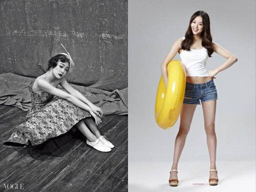 ▲김연아손연재화보(사진=보그코리아,오션월드캡처)