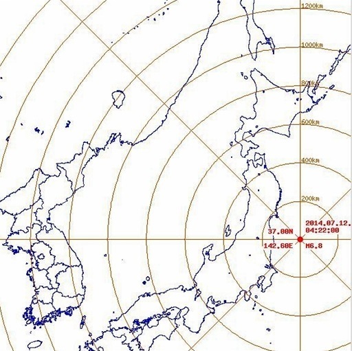 ▲일본지진(사진=기상청제공)