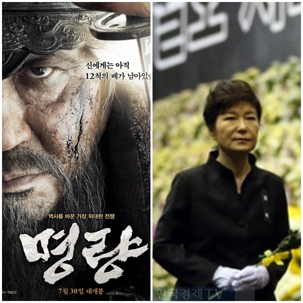 ▲박근혜대통령명량(사진=명량포스터,한경DB)