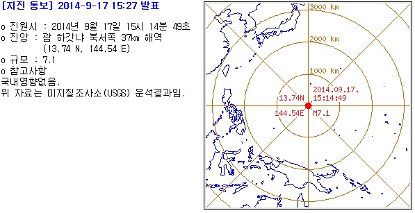 ▲괌지진(사진:기상청)
