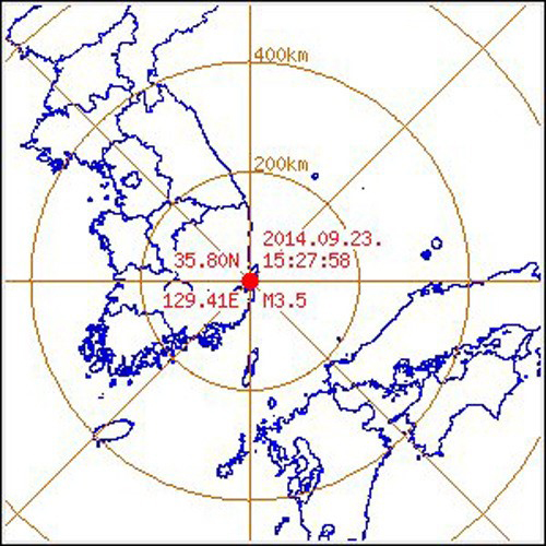 ▲경주서규모3.5지진
