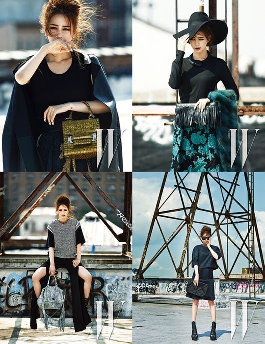 ▲한예슬은아찔한각선미가드러나는과감한포즈로보는이들의시선을사로잡았다/더블유코이라