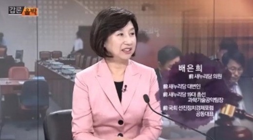 ▲배은희전국회의원별세(사진=채널A방송캡처)
