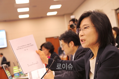 ▲김제남의원은“원전비리로인한2조원이라는피해액은우리나라전국민이한집마다10만원이넘는전기요금을더낸꼴”이라며지적하고있다.<김제남의원실제공>