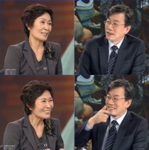 ▲김혜자손석희(사진=JTBC방송캡처)