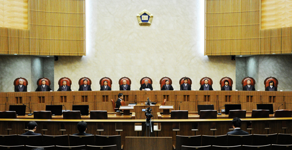 ▲대법관전원이참여하는대법원전원합의체모습(사진=대법원)