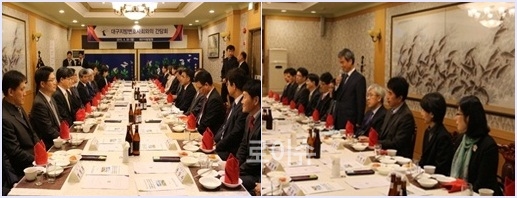 ▲대구지법과대구지방변호사회의소통간담회서조해현법원장이인사말을하고있다.(사진제공=대구지법)