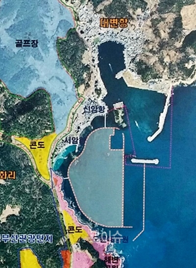 ▲기장군연화리앞바다일원에2017년착공을목표로추진중인경정장.(사진제공=동부산발전연구원)