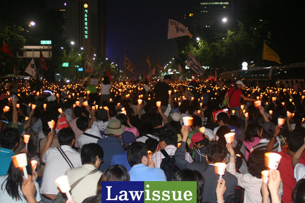 ▲서울시청광장에서열린촛불집회자료사진