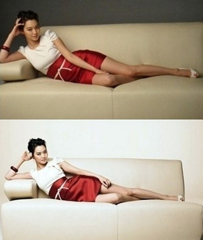 김우빈 신민아 열애, 늘씬한 기럭지...수정전후 뭐가 달라?