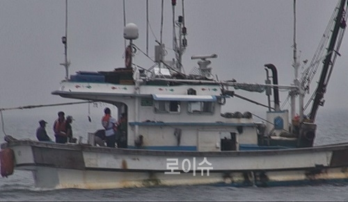 ▲선박검거장면동영상캡처.(사진제공=부산경찰청)