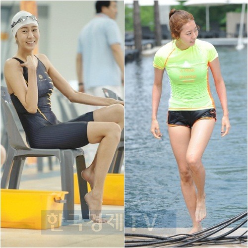 수영 스타트, 유이의 아찔한 수영복 자태