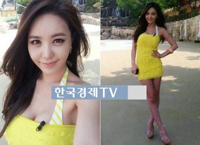 초미니 원피스...청순 페이스 육감적이네