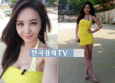 초미니 원피스...청순 페이스 육감적이네