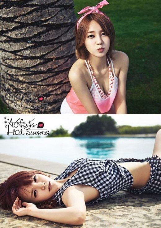 데뷔 3주년 AOA, 유나·지민 화보 속 몸매 '아찔'