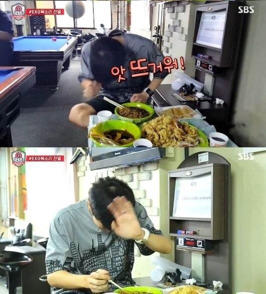 엑소 찬열, 18초 짜장면 먹방 실패한 사연 보니 '이럴 수가'