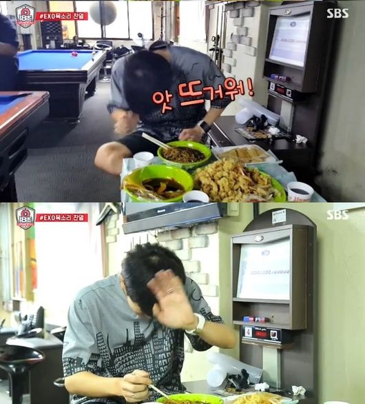 엑소 찬열, 18초 짜장면 먹방 실패한 사연 보니 '이럴 수가'