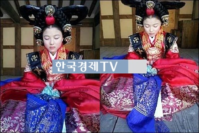 연애세포2 김유정, ‘가채 쓰고 꾸벅꾸벅…너무 무거워?’