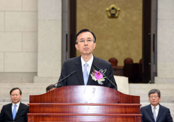 ▲17일대법원청사에서열린이기택대법관취임식(사진제공=대법원)