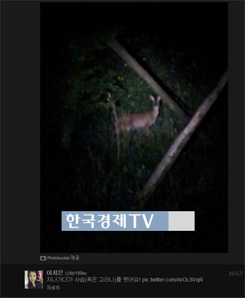 아이유 푸르던, ‘고라니 처음 본 아이유 신기해 화들짝’