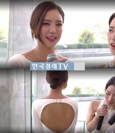 이태임, 등 파인 하얀색 드레스 입고 여신 자태 뽐내!