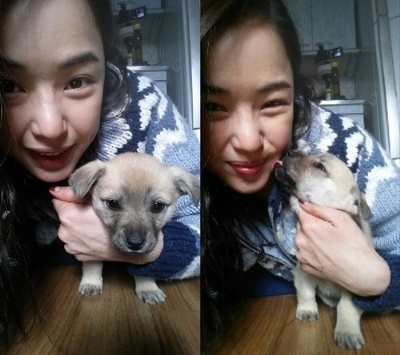 이하늬 같은 생각, 보조개 쏙 반달 눈웃음 폭발…강아지와 함께 화기애애