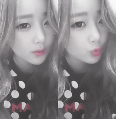 달샤벳 지율 가은 탈퇴, 수빈 긴 머리 늘어뜨린 채 빨간 앵두 입술 쭈삣