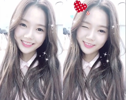 오마이걸 효정, 청순 미모 '깜찍 윙크샷'