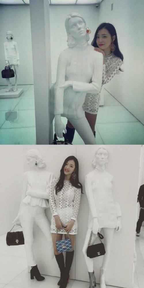 '힐링캠프' 최자 연인 설리, 순백의 시스루 드레스 입고 여신 미모 '자랑'